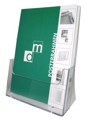 Prospektdispenser Clearline 1x DIN A4 Stand